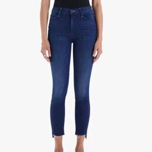 Mother The Stunner Zip Ankle Step Fray Jeans in “Cross Your Fingers”
